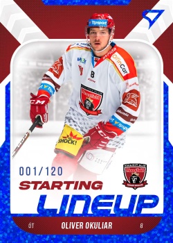 Oliver Okuliar Hradec Kralove Tipsport ELH 2022/23 SportZoo 2. serie Starting LINEUP 1st PERIOD /120 #SL-30